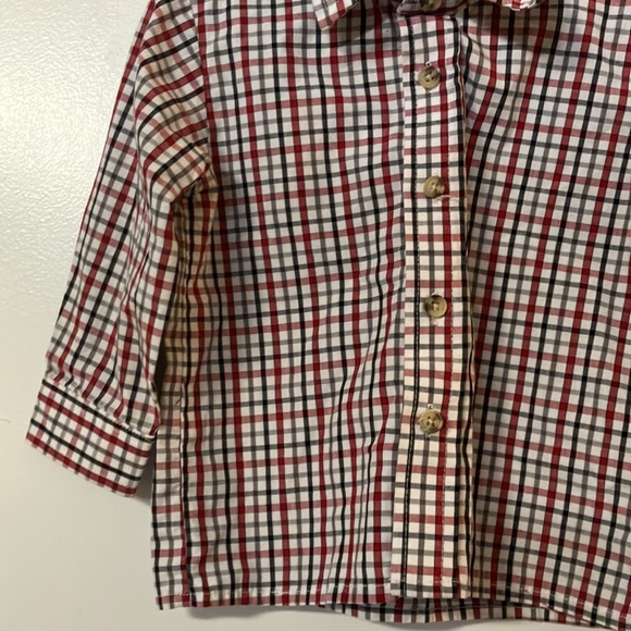 Boys vintage checkered button up collared top - Picture 4 of 12